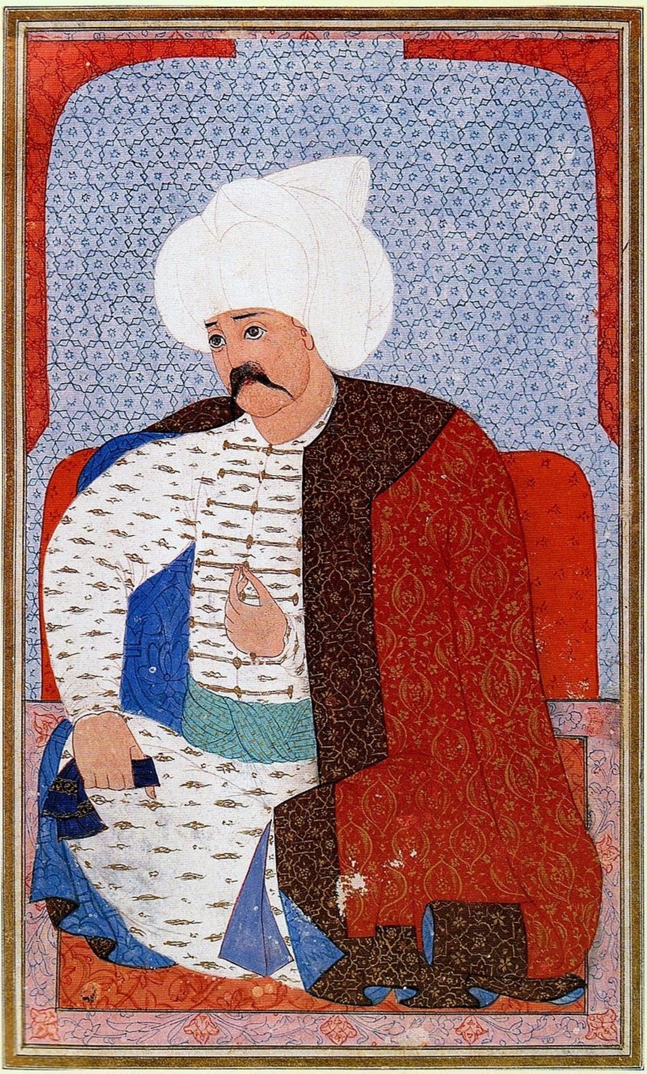 A miniature of Sultan Selim by chief Ottoman miniaturist Nakkaş Osman.