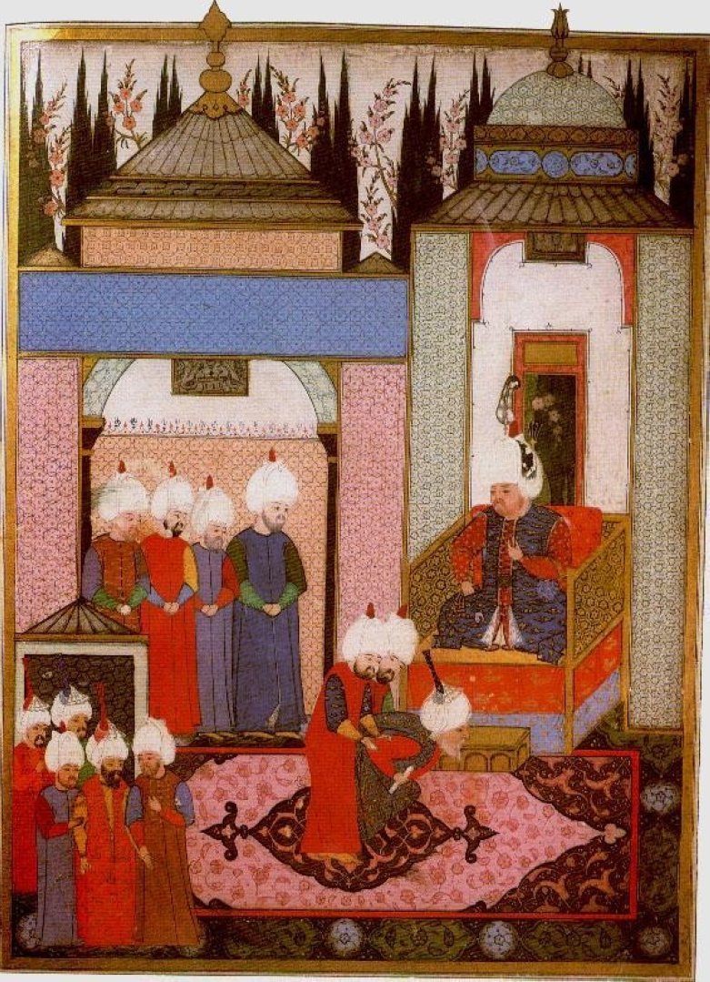A miniature depicts Sultan Selim accepting a Safavid envoy in Edirne in 1567. 