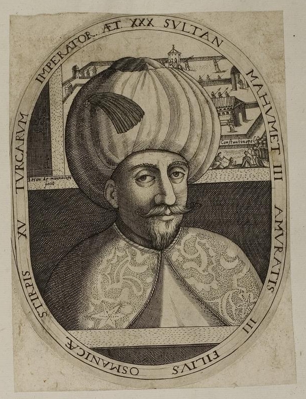 Sultan III. Mehmed - Gravür Arolsen Klebeband