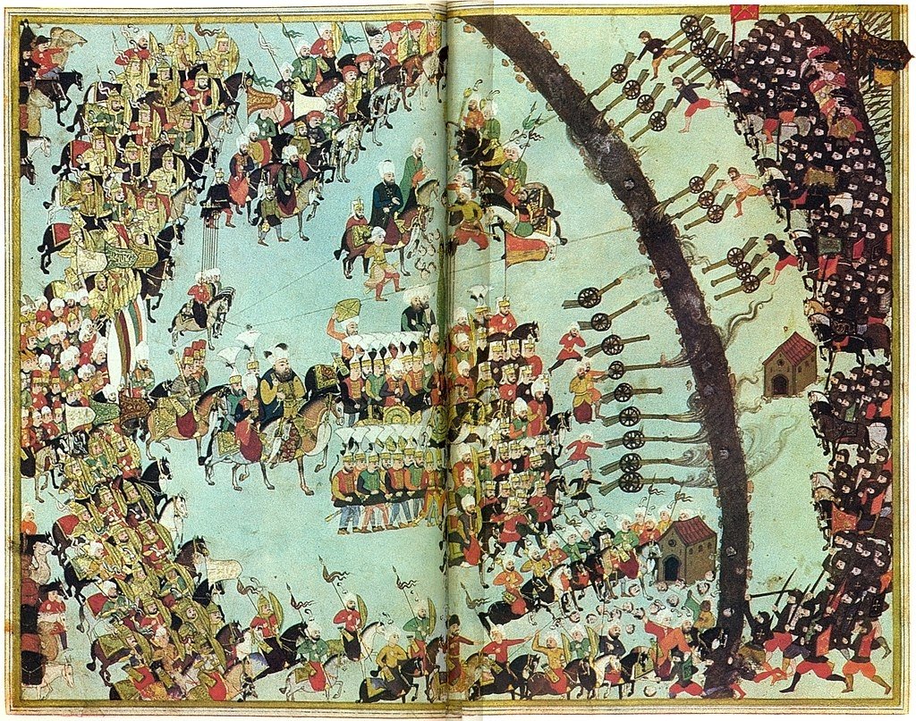 A miniature depicts the Battle of Keresztes.