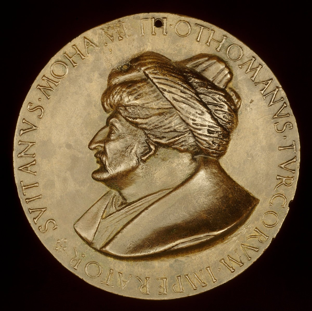 A European bronze medal from the period of Sultan Mehmed the Conqueror, 1481. 