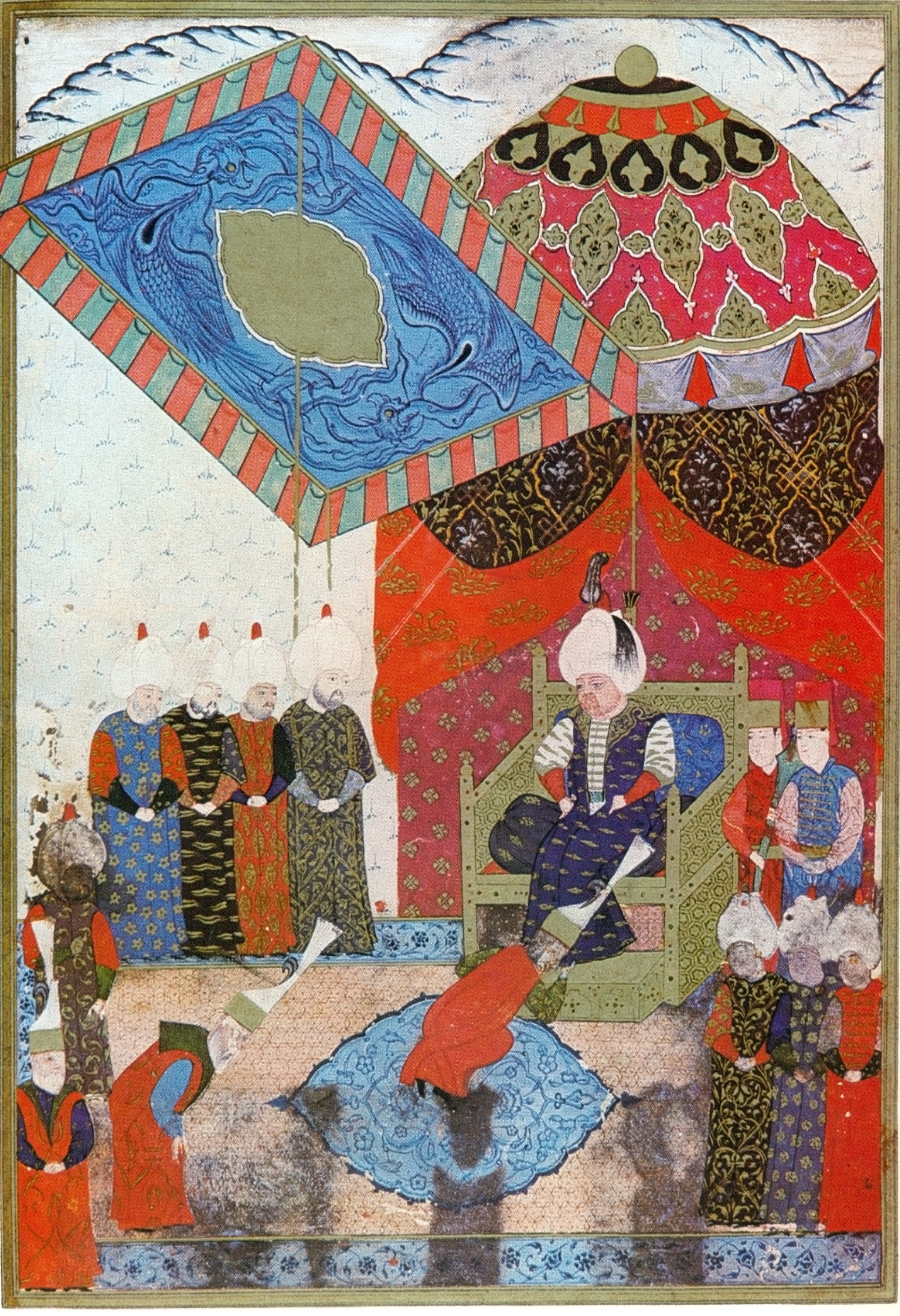 Selim II ascends to the throne, 16th century, Topkapı Palace collection.