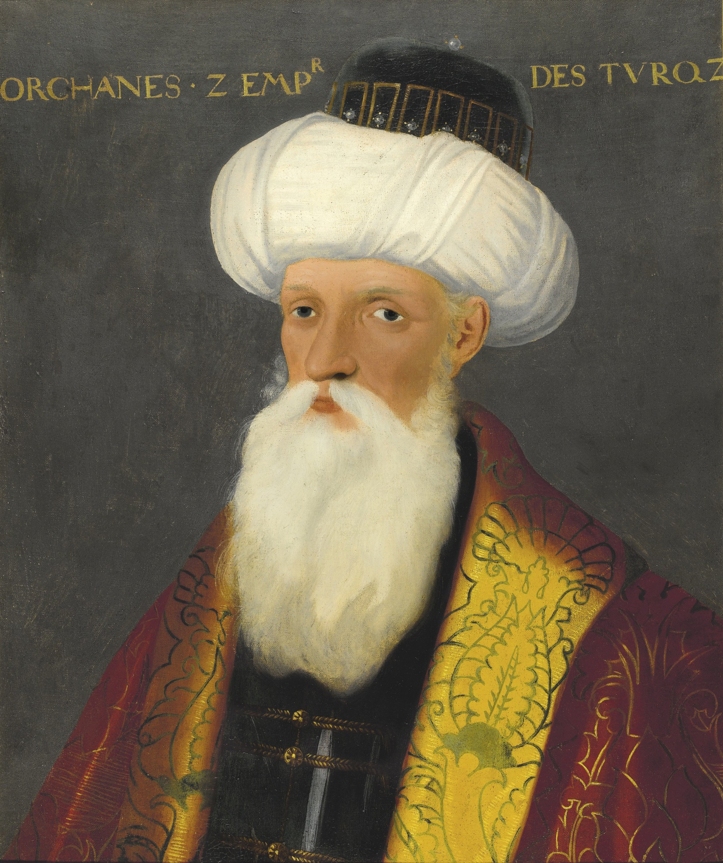A portrait of Orhan I by an unknown artist. 