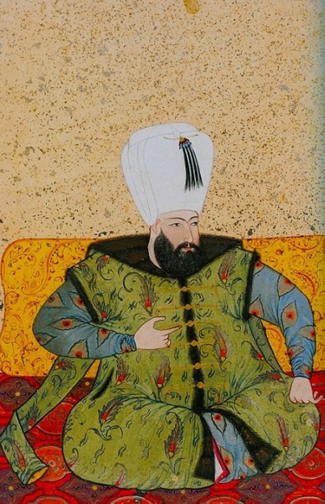 A miniature of Sultan Ahmed I.