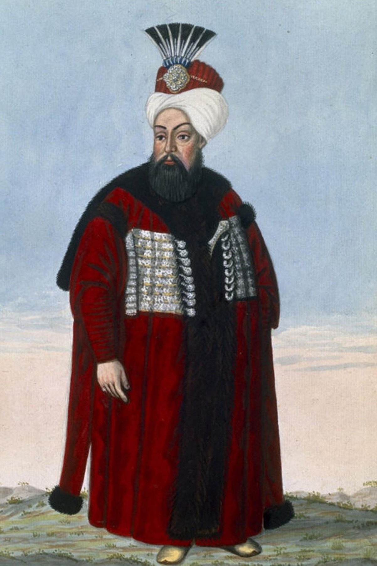 A portrait of Sultan Ahmed II.
