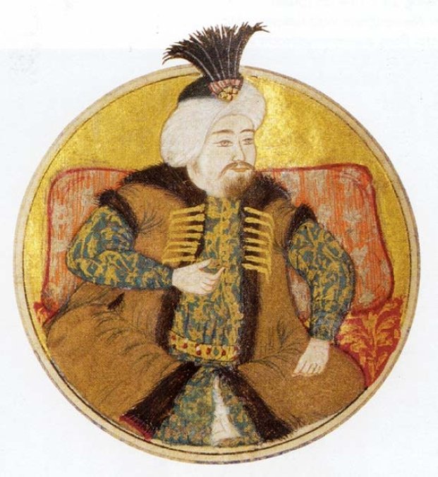 Ottoman miniature painting depicts Sultan Mustafa II.