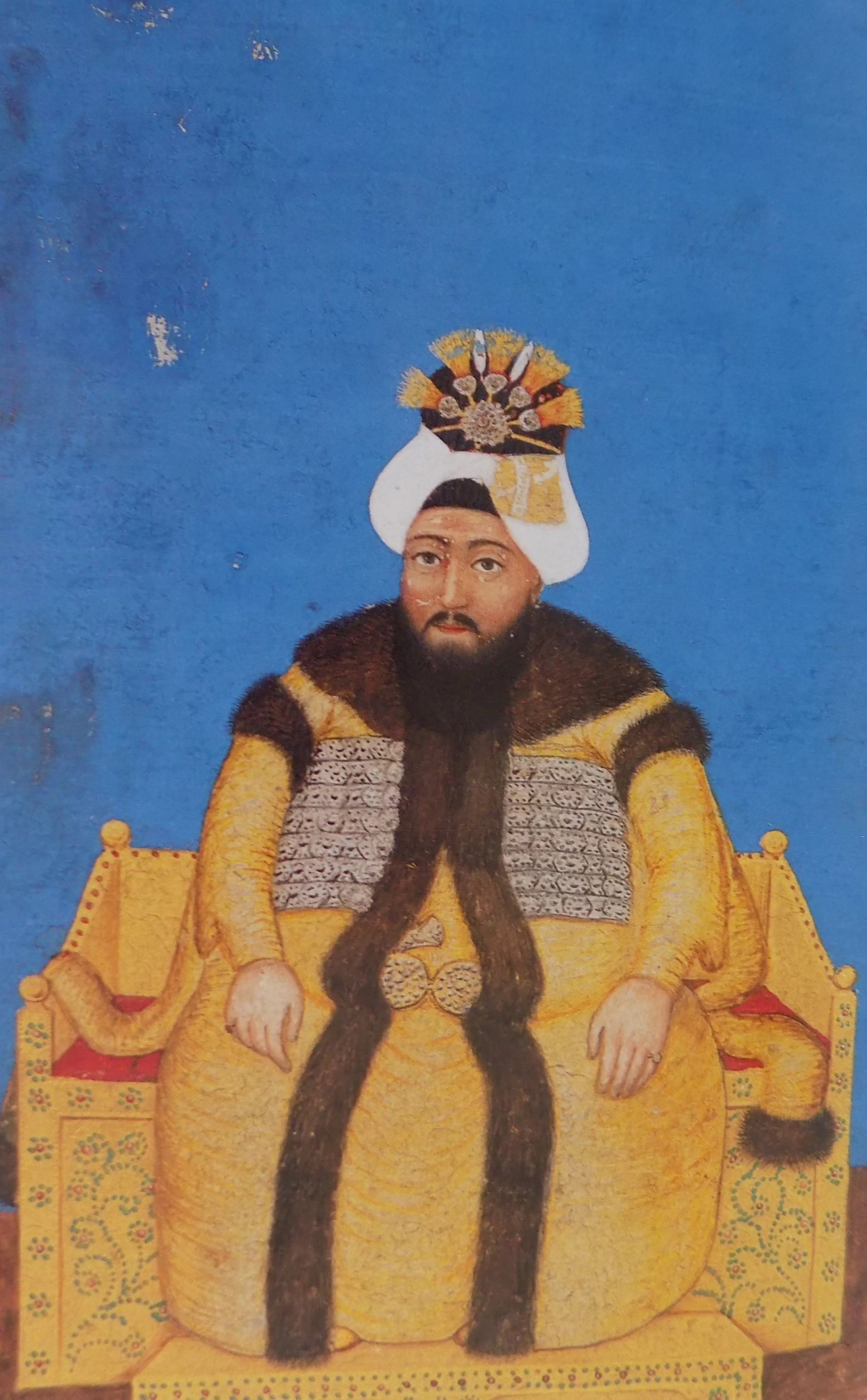 A miniature painting of Sultan Osman III.