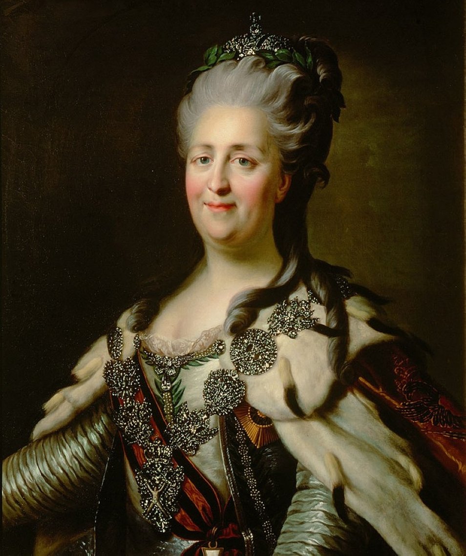 A portrait of Catherine II by Johann Baptist von Lampi the Elder.