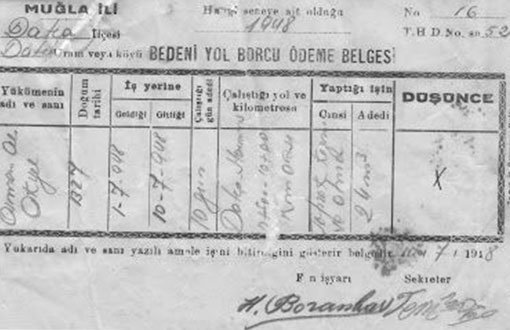 Yol vergisi makbuzu