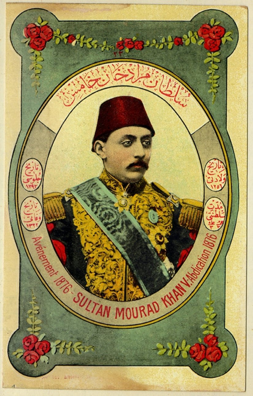 A poster of Sultan Murad V.