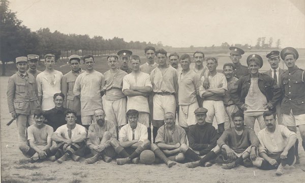 Football Team at the Stendal Camp in Germany (1916)