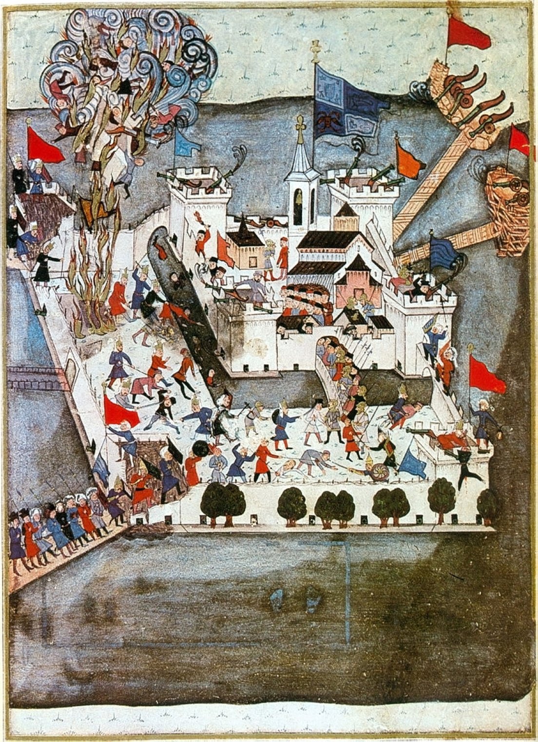 A miniature depicts the Siege of Szigetvar.