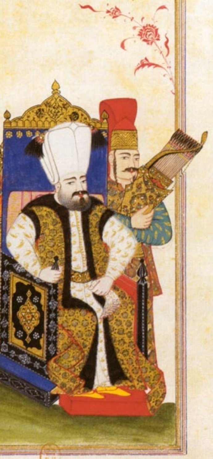 A miniature of Sultan Suleiman II.