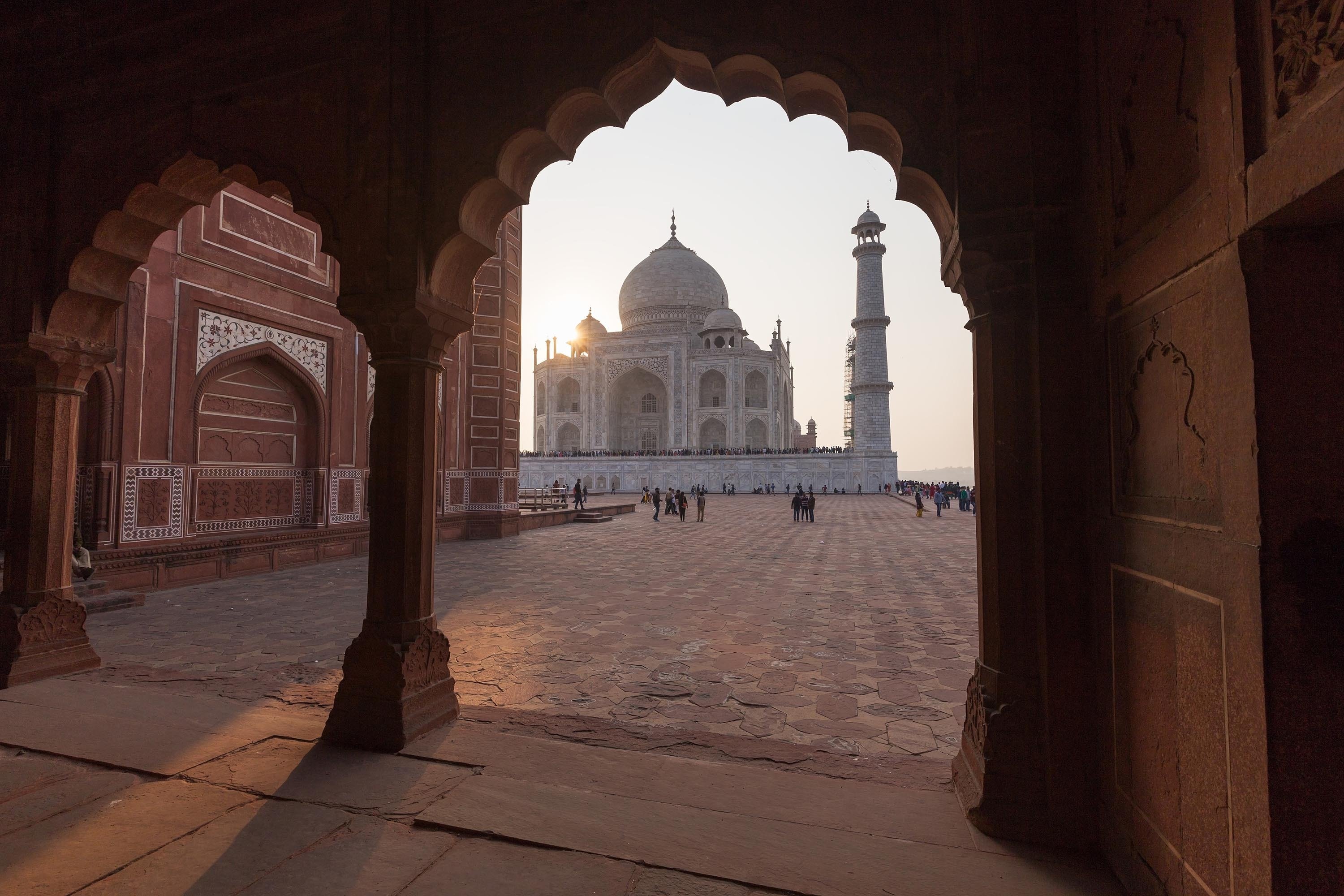 The view of Taj Mahal, Agra, India.