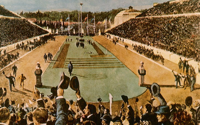 İlk olimpiyatların açılışı - Atina Panathinaiko Stadyumu