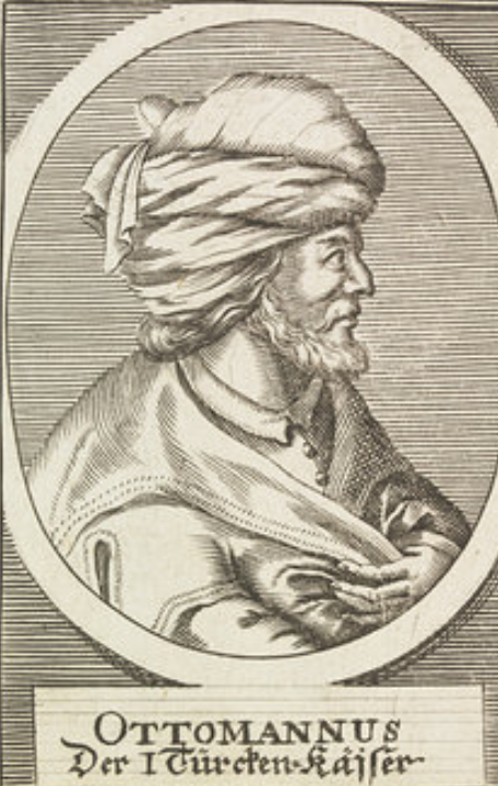 Osman Gazi'nin bir gravürü (1688)