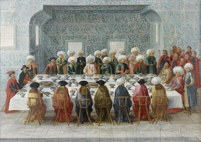 Ottoman Ambassador Yusuf Muhtar in Erdel - Painting: Gabriel Bethlen