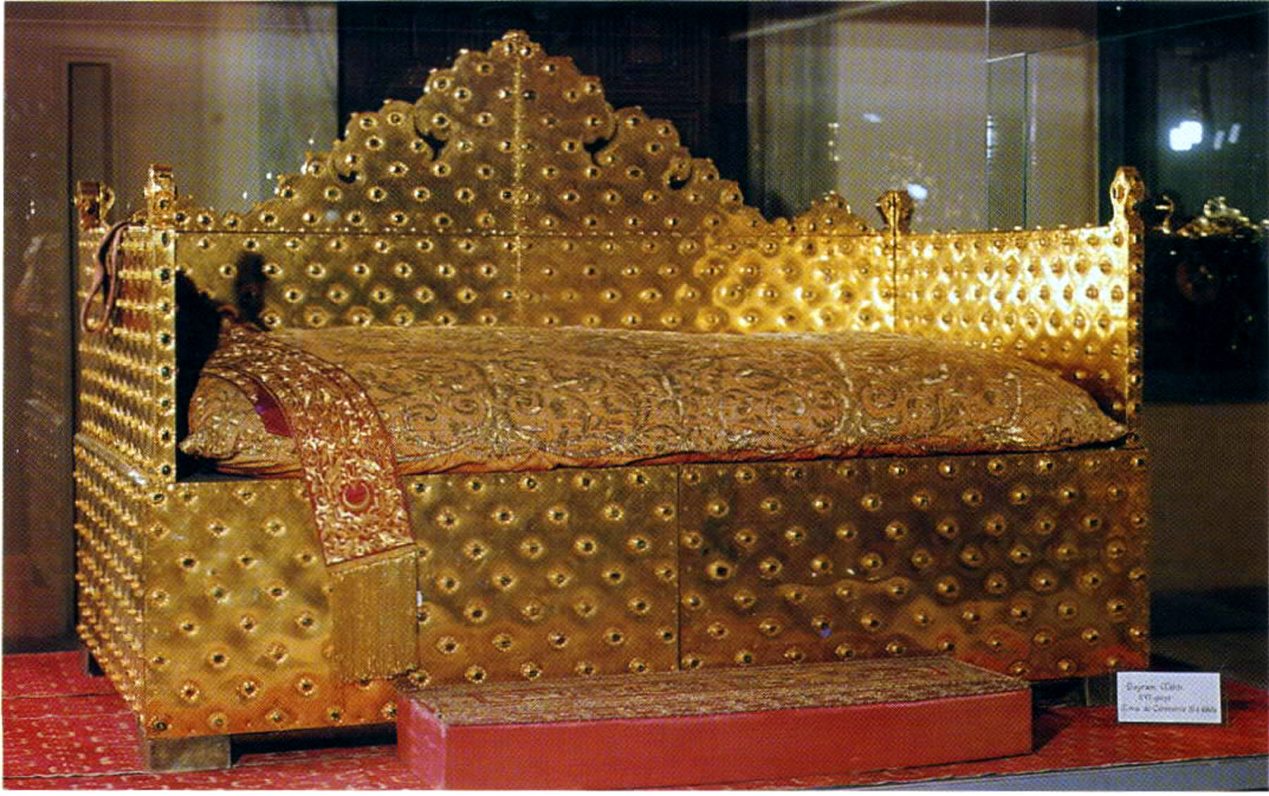 Ceremonial gold throne belonging to the Ottomans