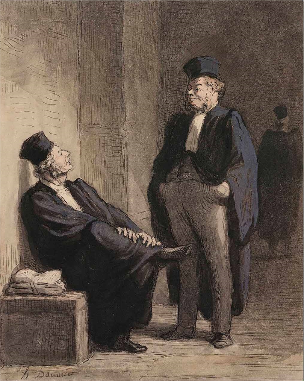 Avukatların Sohbeti - Honore Daumier