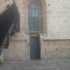 The Garden of Gethsemane (left), in Jerusalem, where the Prophet Isa (Jesus) is believed to have been arrested and where two-thousand-year-old olive trees stand, and the building (right) where the scene of the Last Supper took place.