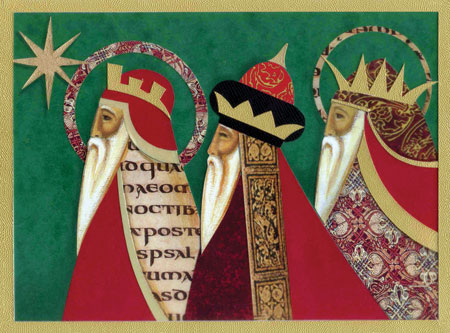 The three astrologers announcing the great birth
    in Bethlehem